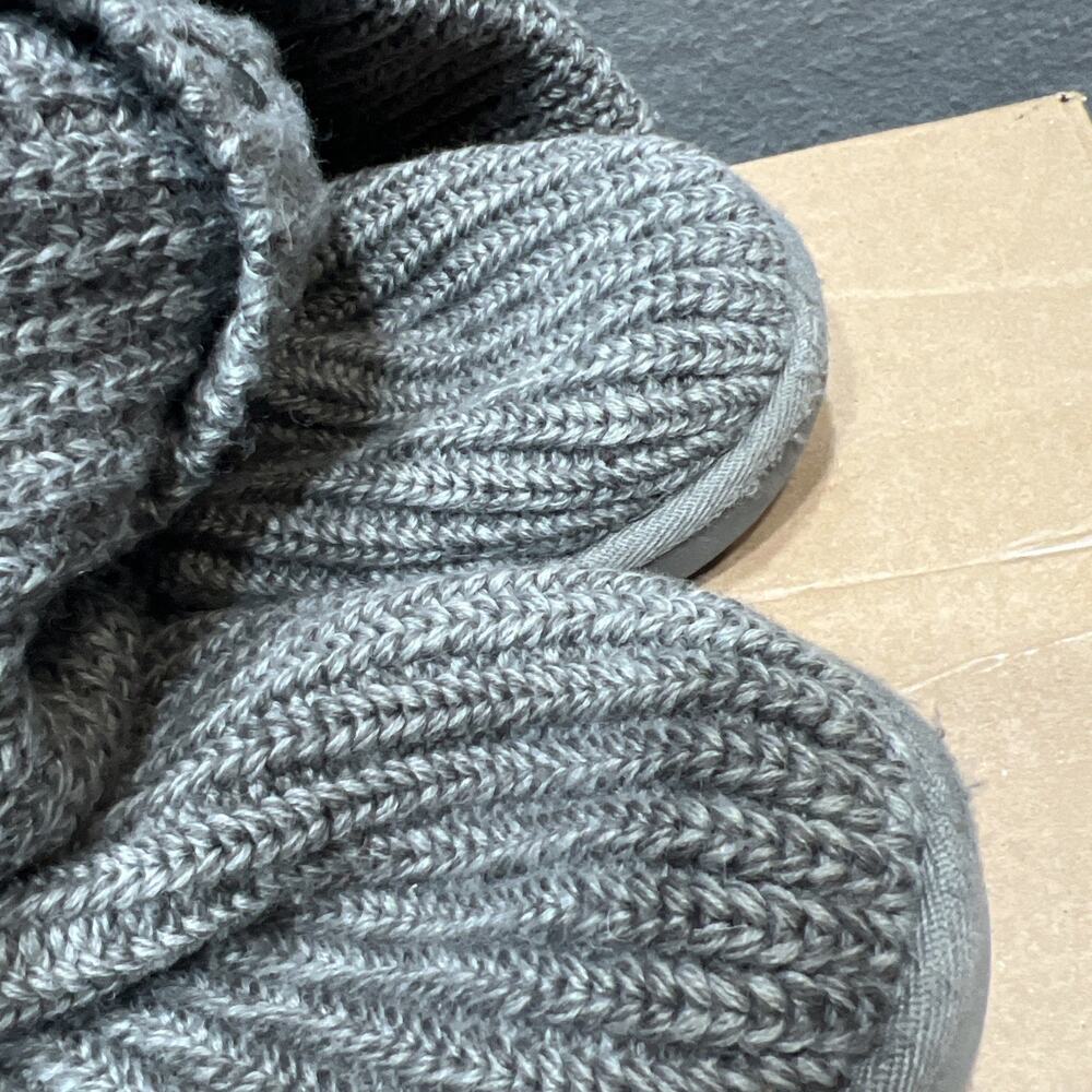 UGG Classic Cardy Boots Gray Knit Uncycled Wool Pull-On Winter 5819 Size 7 - Picture 11 of 14